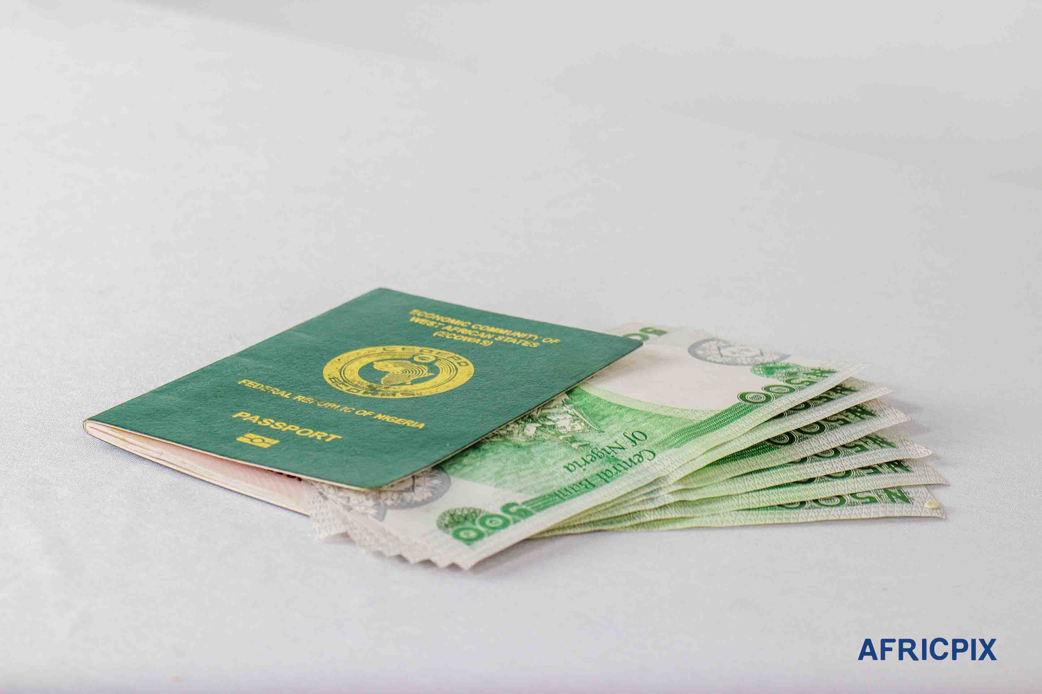 500 hundred naira and international passport